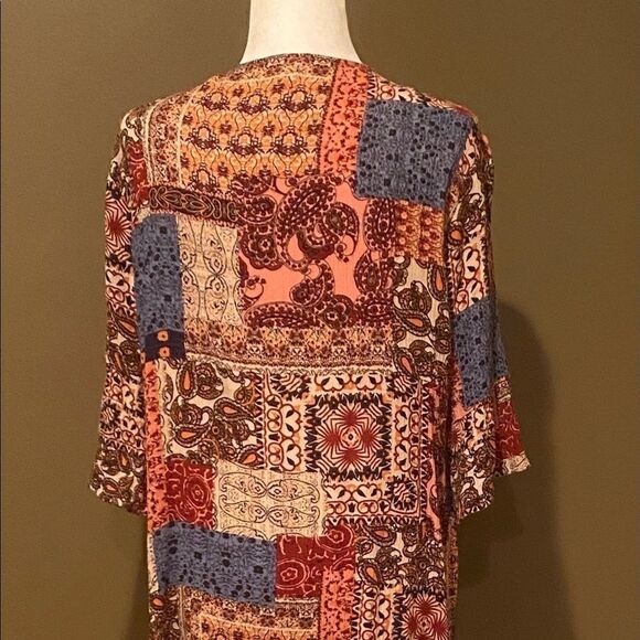 L Love Multi Pattern Cardigan Size Large - Picture 2 of 10